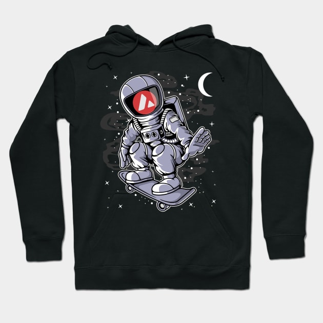 Astronaut Skate Avalanche AVAX Coin To The Moon Crypto Token Cryptocurrency Blockchain Wallet Birthday Gift For Men Women Kids Hoodie by Thingking About